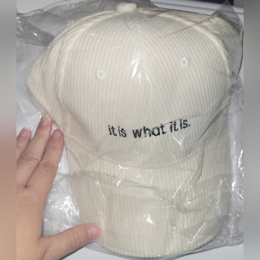 Cream Embroidered Cap
